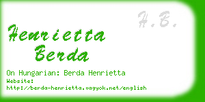 henrietta berda business card